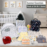Fareto New Born Baby Summer Essentials 64 in 1 (0-6 Months)(F505)
