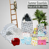 Fareto Baby Boy's & Girl's Summer Hospital Essential Combo for New Born | Gift Pack | Baby Products | Maternity Essentials | Bedding Set (66 Items)(0-6 Months)(F725)