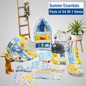 Fareto New Born Baby Summer Essentials 64 in 1 (0-6 Months)(F517)