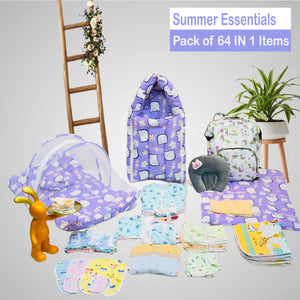 Fareto New Born Baby Summer Essentials 64 in 1 (0-6 Months)(F508)