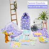 Fareto New Born Baby Summer Essentials 64 in 1 (0-6 Months)(F508)