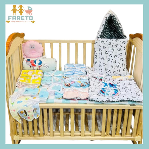 Fareto New Born Baby semi  Monsoon Season Hospital Essentials Pack of 60(0-6Months)