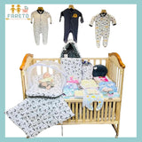 FARETO NEW BORN BABY WINTER ESSENTIALS 66 IN 1  NEW COMBO (0-6 MONTHS)(GREY MOON )