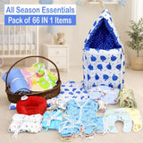 FARETO NEW BORN BABY MONSOON SEASON HOSPITAL ESSENTIALS PACK OF 66 ITEMS (0-6 MONTHS)(F395)