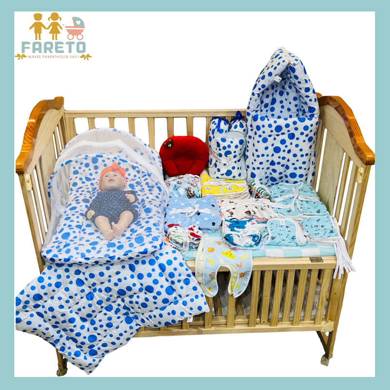 FARETO NEW BORN BABY MONSOON SEASON HOSPITAL ESSENTIALS (68 IN 1)(0-6  Months)