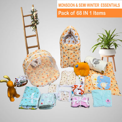 Fareto Baby Clothing Combo | 68 in 1 New Born Baby Complete Combo (0-6 Months) (F584)