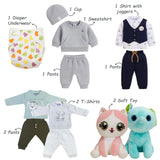Fareto Baby Boy's & Girl's Semi Winter Hospital Essential Combo for New Born | Gift Pack | Baby Products | Maternity Essentials | Bedding Set (68 Items)(0-6 Months)(F695)