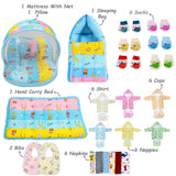 Fareto Baby Boy's & Girl's Semi Winter Hospital Essential Combo for New Born | Gift Pack | Baby Products | Maternity Essentials | Bedding Set (68 Items)(0-6 Months)(F695)