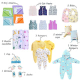 FARETO NEW BORN BABY PREMIUM QUALITY PURELY WINTER ESSENTIALS 71 IN 1 ( 0-6MONTHS)(F453)