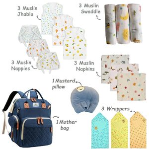 FARETO PREMIUM QUALITY ALL NEW BORN BABY HOSPITAL ESSENTIALS PACK OF 69 (0-6 MONTHS)