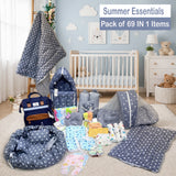 Fareto Premium Quality All New Born Baby Hospital Essentials Pack of 69 (0-6 Months)(F293)