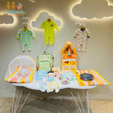 FARETO NEW BORN BABY WINTER ESSENTIALS 64 IN 1 NEW COMBO (0-6 MONTHS)