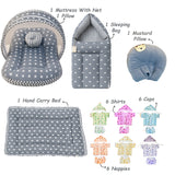 Fareto Newborn Baby Summer Hospital Essentials Combo | 79-in-1 Maternity & Bedding Gift Set (0–6 Months)(F702)