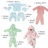 Fareto Newborn Baby Semi Winter & Winter Essentials Combo | Gift Pack| Baby Products | Maternity Essentials | Bedding Set (70 Items)(0-6 Months)(F606)