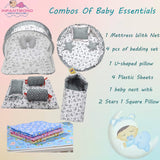 Fareto New Born Baby Bedding | Bed | Sleeping Bag | Essential (0-6 Months) (Pack of 15)