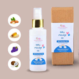 Fareto Baby Massage Oil | Gentle Baby Shampoo | Combo Pack for Baby | No Harmful Chemicals|Age- 0-2 Years