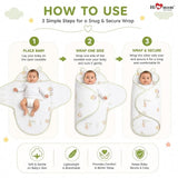 Fareto Baby Muslin Sleeping Cover – Soft & Breathable Newborn Sleeping Bag with Cute Bear Print (0–6 Months)(F803)