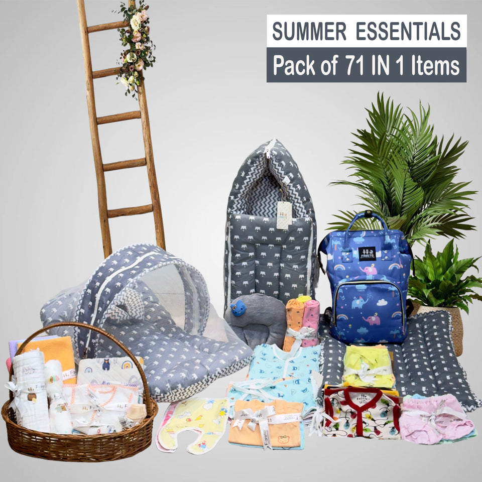 Fareto Baby Premium Quality Summer Essentials 71 in 1 (0-6 Months)(F539)