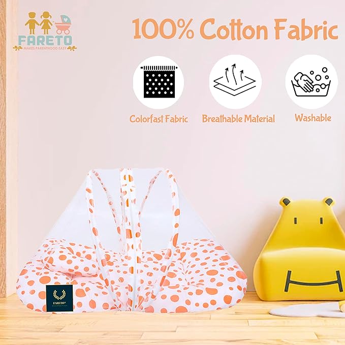 Fareto Baby Polka Dots Complete Sleeping Essential All in One Pack(0-6 Months)