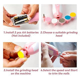 Fareto Baby Nail Trimmer Electric,Baby Nail Clippers, 6 in 1 Baby Nail File,Nail File Baby Grooming Kit Manicure Set for Toddler or Adults