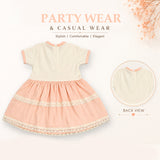 Fareto Cotton Fancy Frock for Baby Casual Half Sleeve Baby Girl Frock(F317)