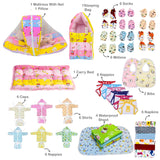 Fareto Premium Quality Baby Winter Essentials Pack of 73 In 1 Combo (0-6 Months)