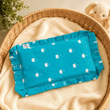 Fareto new born baby super soft cover mustard filling pillow for round head(0-1 YEAR)(F347)
