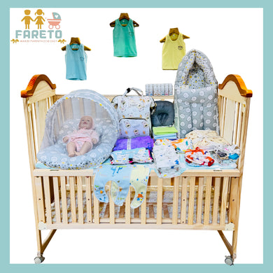 Fareto Premium Quality Baby Summer Essentials 72 in 1 New Combo (0-6Months)