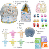 Fareto Premium Quality Baby Summer Essentials 72 in 1 New Combo (0-6Months)(F519)