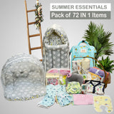 Fareto Premium Quality Baby Summer Essentials 72 in 1 New Combo (0-6Months)(F515)