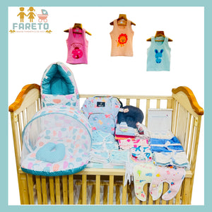 FARETO PREMIUM QUALITY BABY SUMMER ESSENTIALS 72 IN 1 NEW COMBO (0-6MONTHS)