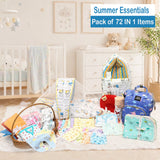 Fareto Premium Quality Baby Summer Essentials 72 in 1 New Combo (0-6Months)(F519)