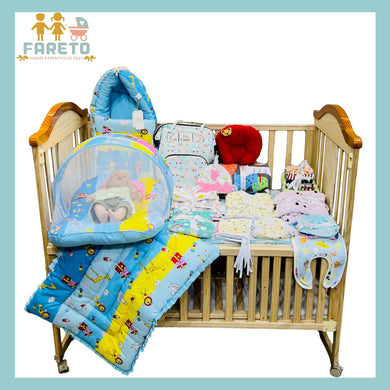 FARETO NEW BORN BABY PREMIUM QUALITY WINTER  AND SEMI WINTER SEASON HOSPITAL ESSENTIALS 73 IN 1 (0-6 MONTHS) _ NURSERY BAG