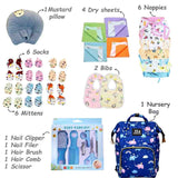 Fareto New Born Baby  Monsoon Season Essential Combo | 70 In 1 Items Gift Pack | Baby Bedding Set & Maternity Essentials (0–6 Months) | F758
