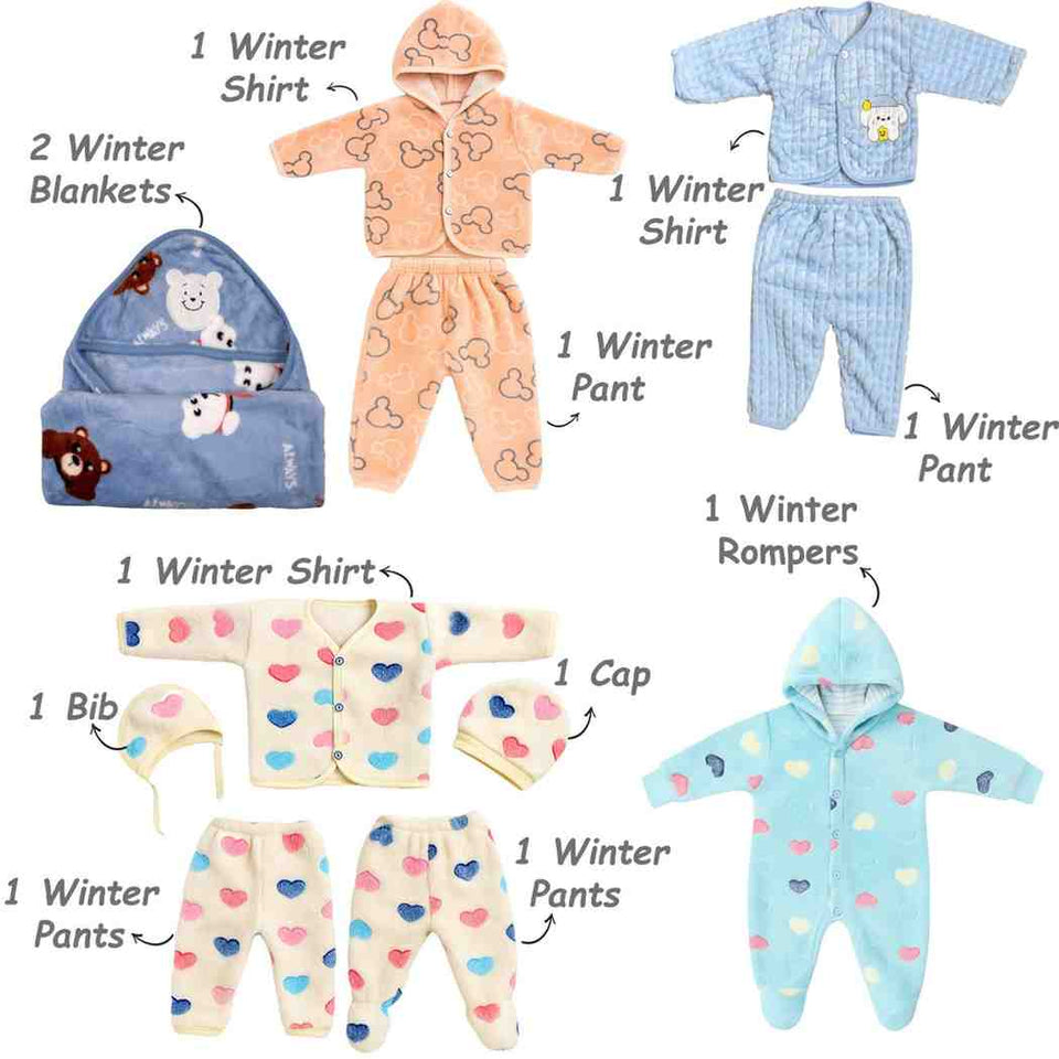 Fareto New Born Baby  Monsoon Season Essential Combo | 70 In 1 Items Gift Pack | Baby Bedding Set & Maternity Essentials (0–6 Months) | F758