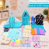 FARETO NEW BORN BABY PREMIUM QUALITY MONSOON AND SEMI WINTER SEASON  HOSPITAL ESSENTIALS 73 IN 1 (0-6 MONTHS) _ NURSERY BAG (F568)