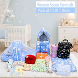 FARETO NEW BORN BABY PREMIUM QUALITY MONSOON AND SEMI WINTER SEASON  HOSPITAL ESSENTIALS 73 IN 1 (0-6 MONTHS) _ NURSERY BAG(F439)
