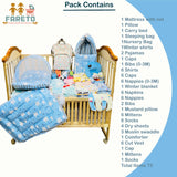 FARETO NEW BORN BABY PREMIUM QUALITY WINTER  AND SEMI WINTER SEASON HOSPITAL ESSENTIALS 73 IN 1 (0-6 MONTHS) _ NURSERY BAG