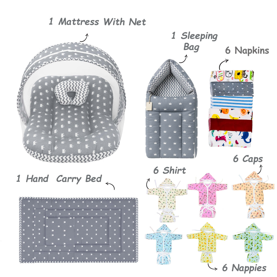 Fareto New Born Baby Semi Winter Hospital Essentials 80 in 1 (0-6 Months)(F237)