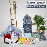 Fareto Baby Boy's & Girl's Summer Hospital Essential Combo for New Born | Gift Pack | Baby Products | Maternity Essentials | Bedding Set (73 Items)(0-6 Months)(F723)