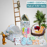 FARETO NEWBORN BABY PREMIUM QUALITY 74 IN 1 COMBO FOR SUMMER SEASON | SUPERSOFT COTTON (0-6 MONTHS)(F549)