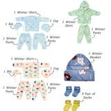 Fareto Baby Winter Essential Combo For New Born | Gift Pack | Baby Products | Maternity Essentials | Bedding Set (75 Items)(0-6 Months)(F664)