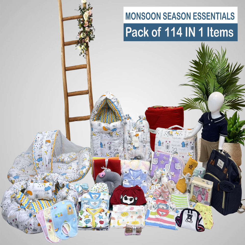 FARETO NEW BORN BABY All SEASON HOSPITAL ESSENTIALS 114 IN 1 (0-6 MONTHS)(F387)