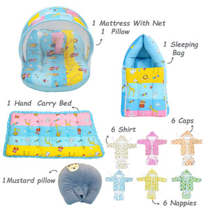 FARETO NEWBORN BABY PREMIUM QUALITY 76 IN 1 COMBO FOR SUMMER SEASON | SUPERSOFT COTTON (0-6 MONTHS)(F541)