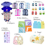Fareto Baby Boy's & Girl's Summer Hospital Essential Clothing Combo for New Born | Gift Pack | Baby Products | Maternity Essentials | (76 Items)(0-6 Months)(fF732)