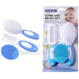 Fareto Baby Hair Brush, Comb & Silicone Cradle Cap Brush Set – Newborn Infant Grooming Kit with Soft Bristle Brush for Baby Hair Care and Scalp Massage(F792)