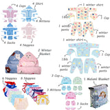 FARETO NEW BORN BABY WINTER  AND SEMI WINTER SEASON HOSPITAL ESSENTIALS 78 IN 1 (0-6 MONTHS)