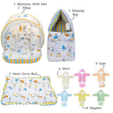 Fareto Newborn Baby Summer Hospital Essentials Combo | 78-in-1 Maternity & Bedding Gift Set (0–6 Months)(F701)