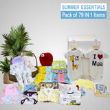 Fareto New Born Baby Essentials 79 in 1 Summer clothing combo (0-9 Months)(F294)