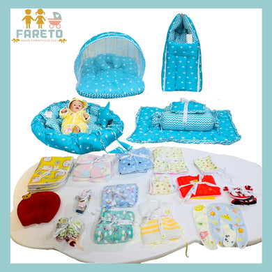 FARETO NEW BORN BABY PREMIUM QUALITY PURELY WINTER ESSENTIALS 79 IN 1 ( 0-6MONTHS)